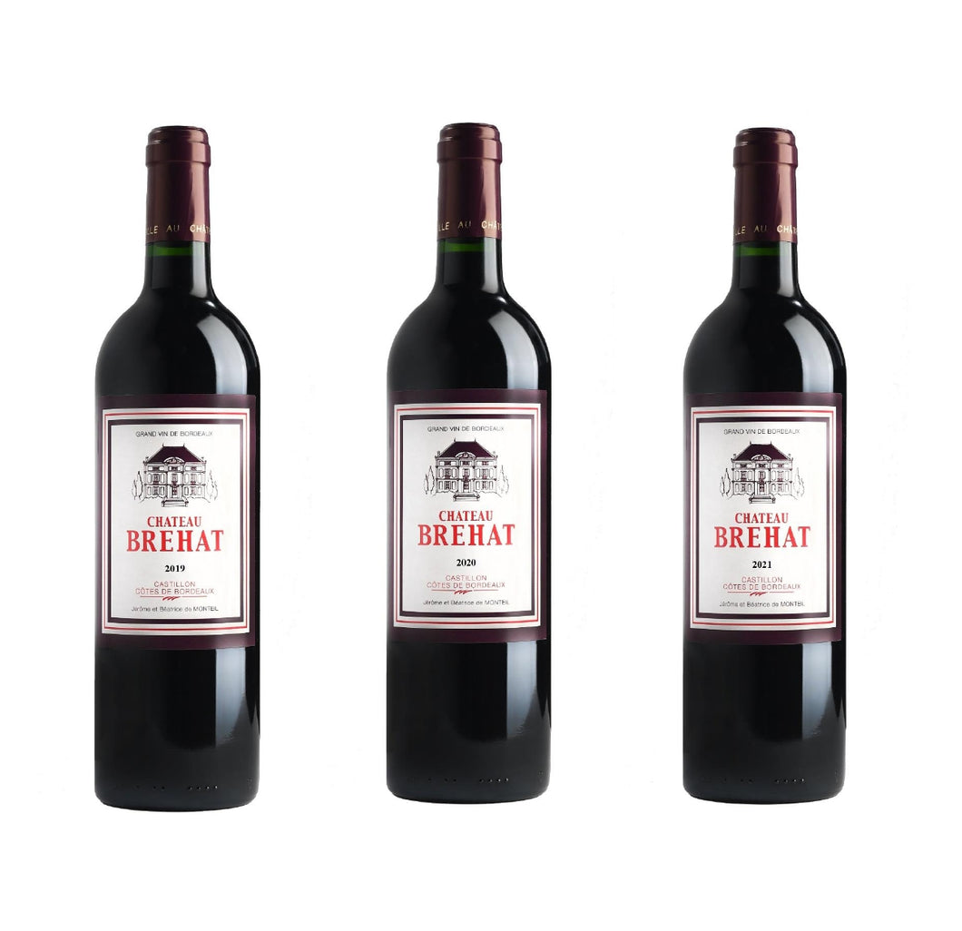 Offre Découverte : Verticale Château Bréhat millésimes 2019 à 2021, 3 Bouteilles
